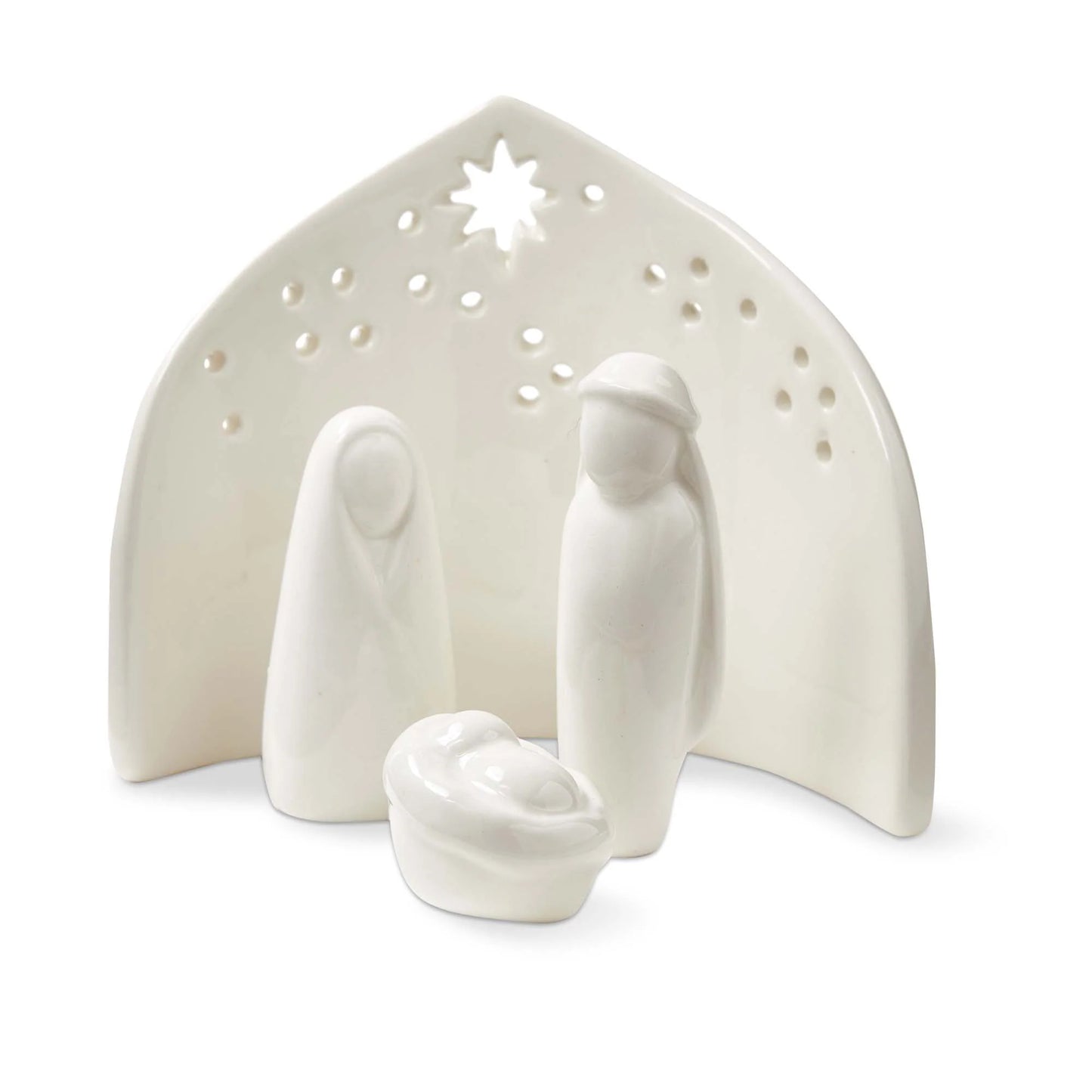 Ceramic Nativity Scene Set Of 4