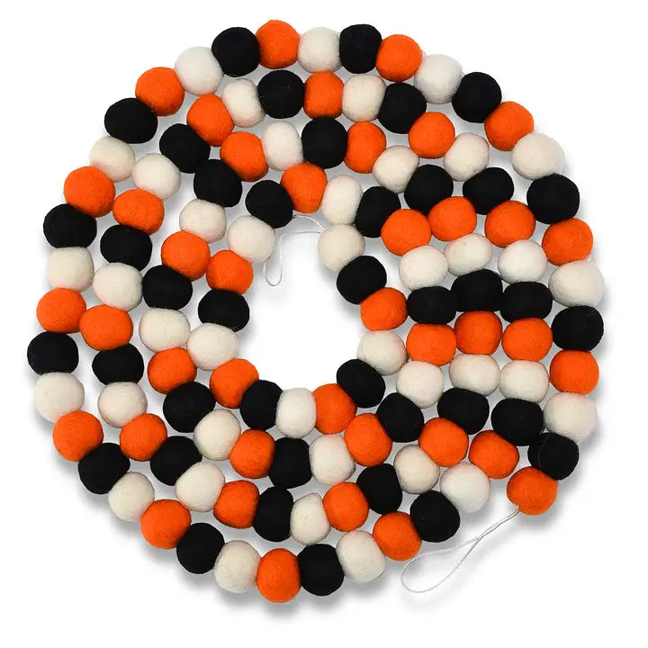 8 Feet Halloween Pom-Pom Garland