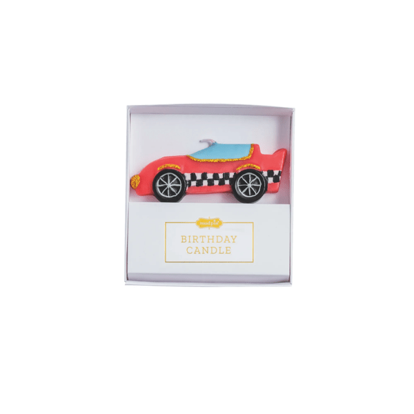 Racecar Figural Birthday Candle