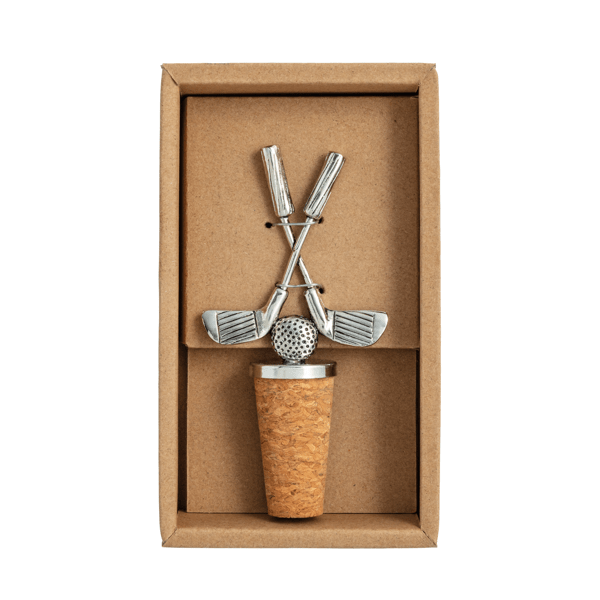 Golf Clubs Metal Bottle Stopper
