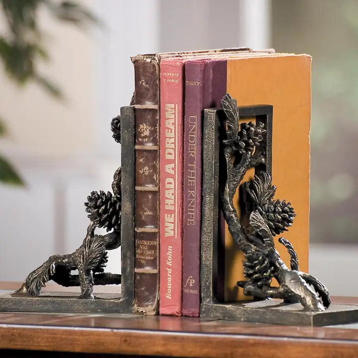 Pinecone Bookends - Pair
