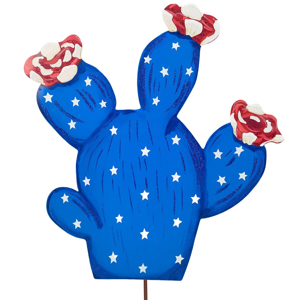 Blue Cactus Yard Stakes
