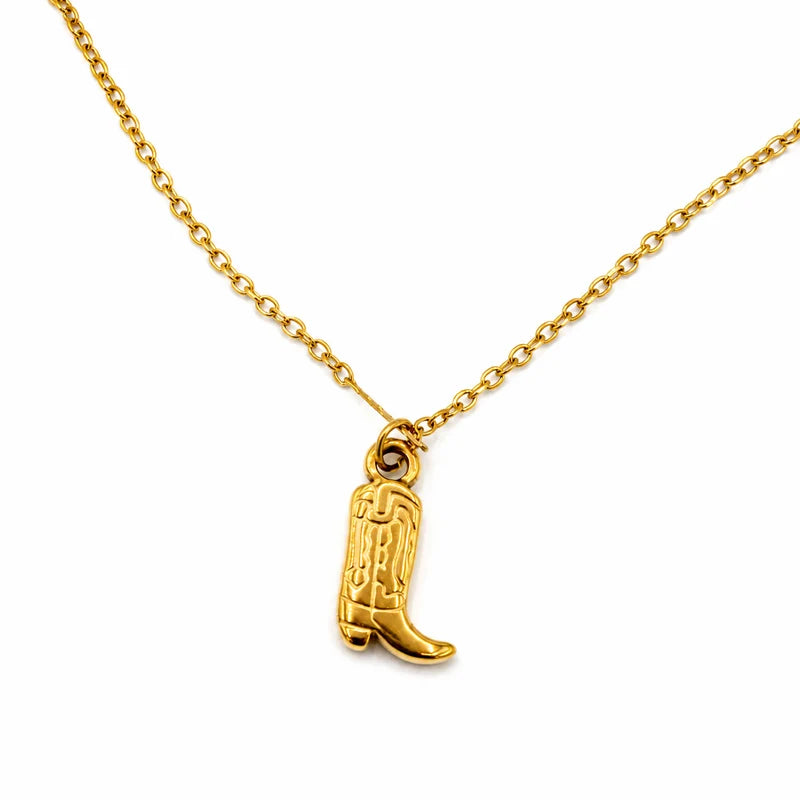 Howdy Cowgirl Boot Necklace