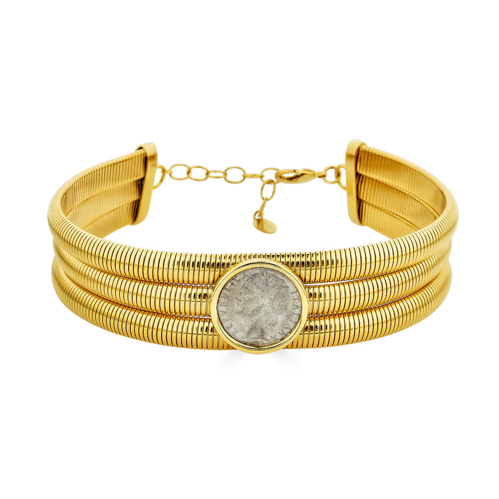 Chloe Stack Choker - Gold
