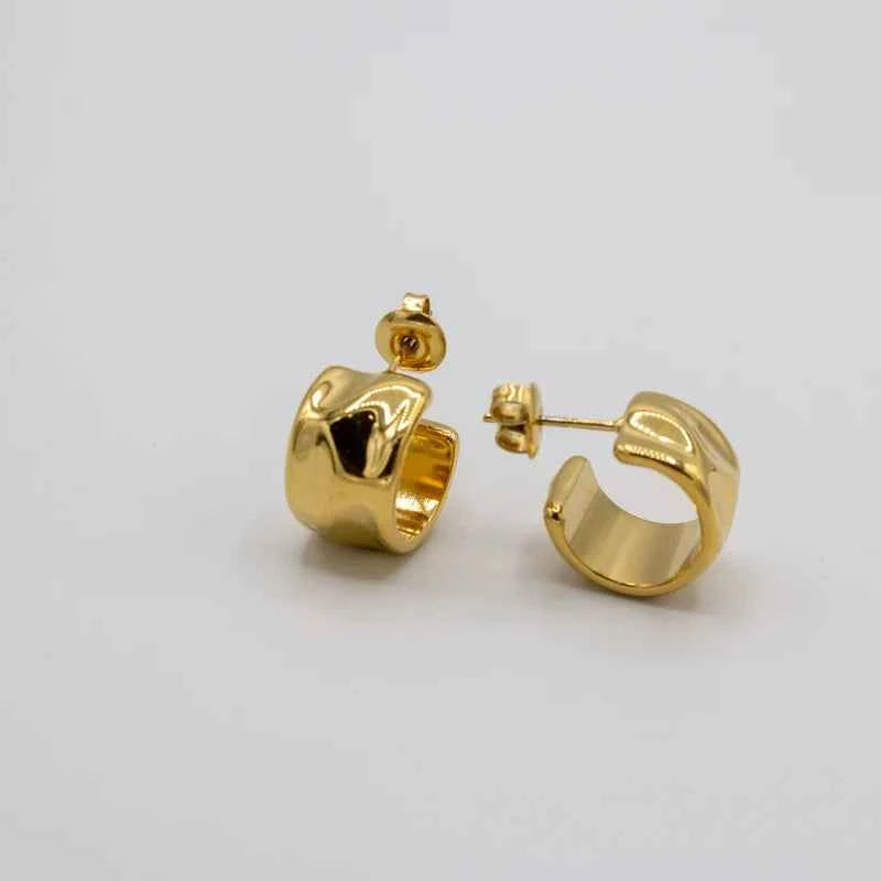 Chunky Hammered Hoops