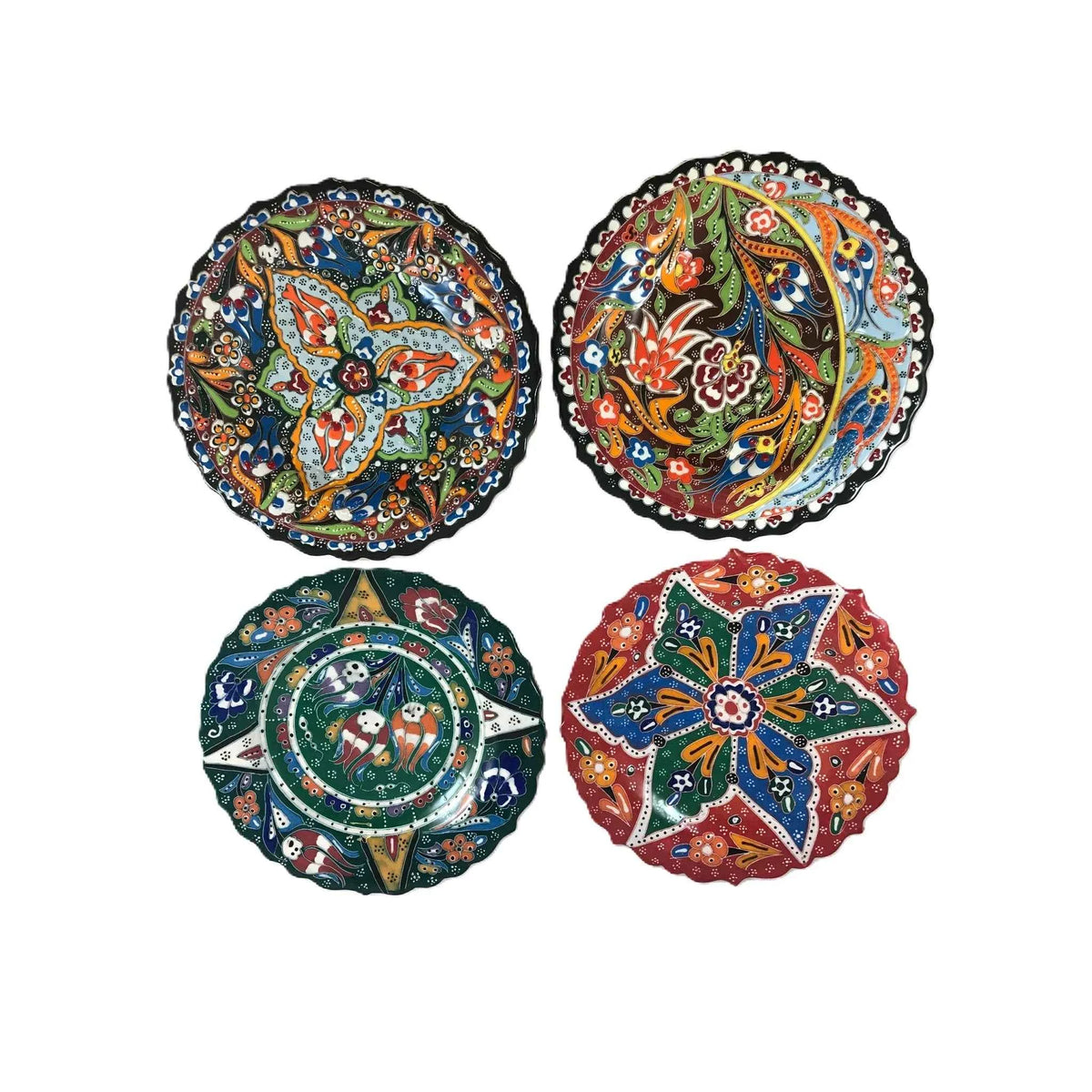 5" ROUND CERAMIC EMBOSSED PLATE
