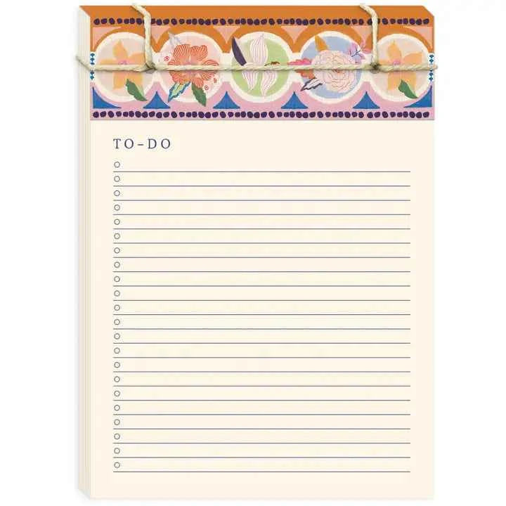 To-Do Notepad Floral Circle