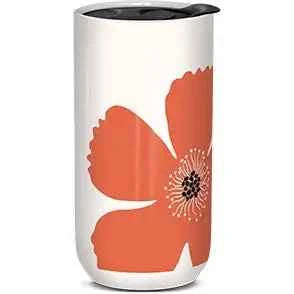 Coral Flower Double Wall Travel Mug