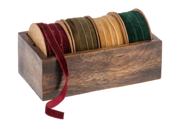 Noel Ribbon on Spool-Velvet