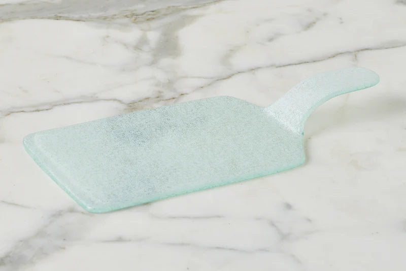 mini glass rectangle cheese tray