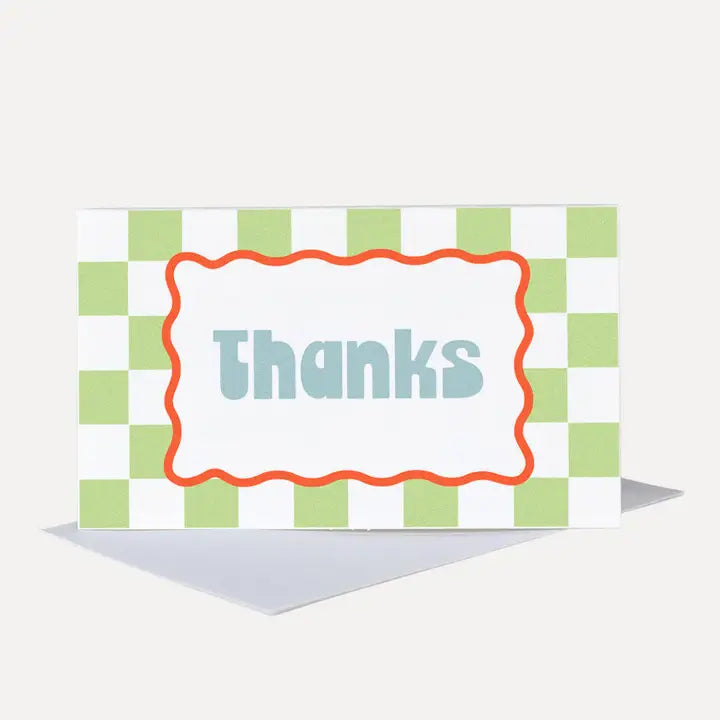 Wavy Border Letterpress - 10 Mini Notes