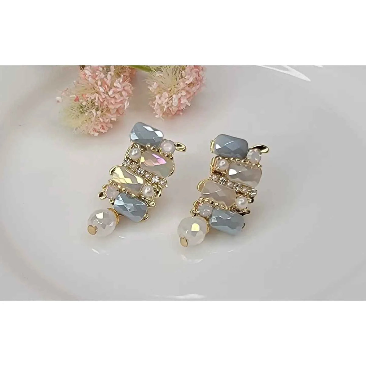 Handmade Multi Stone Dangle Earrings