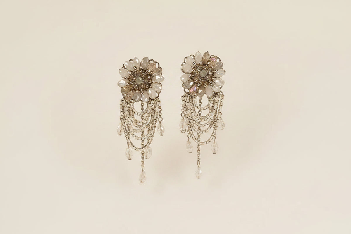 Petals Falling Chandelier Handmade Dangle Earring