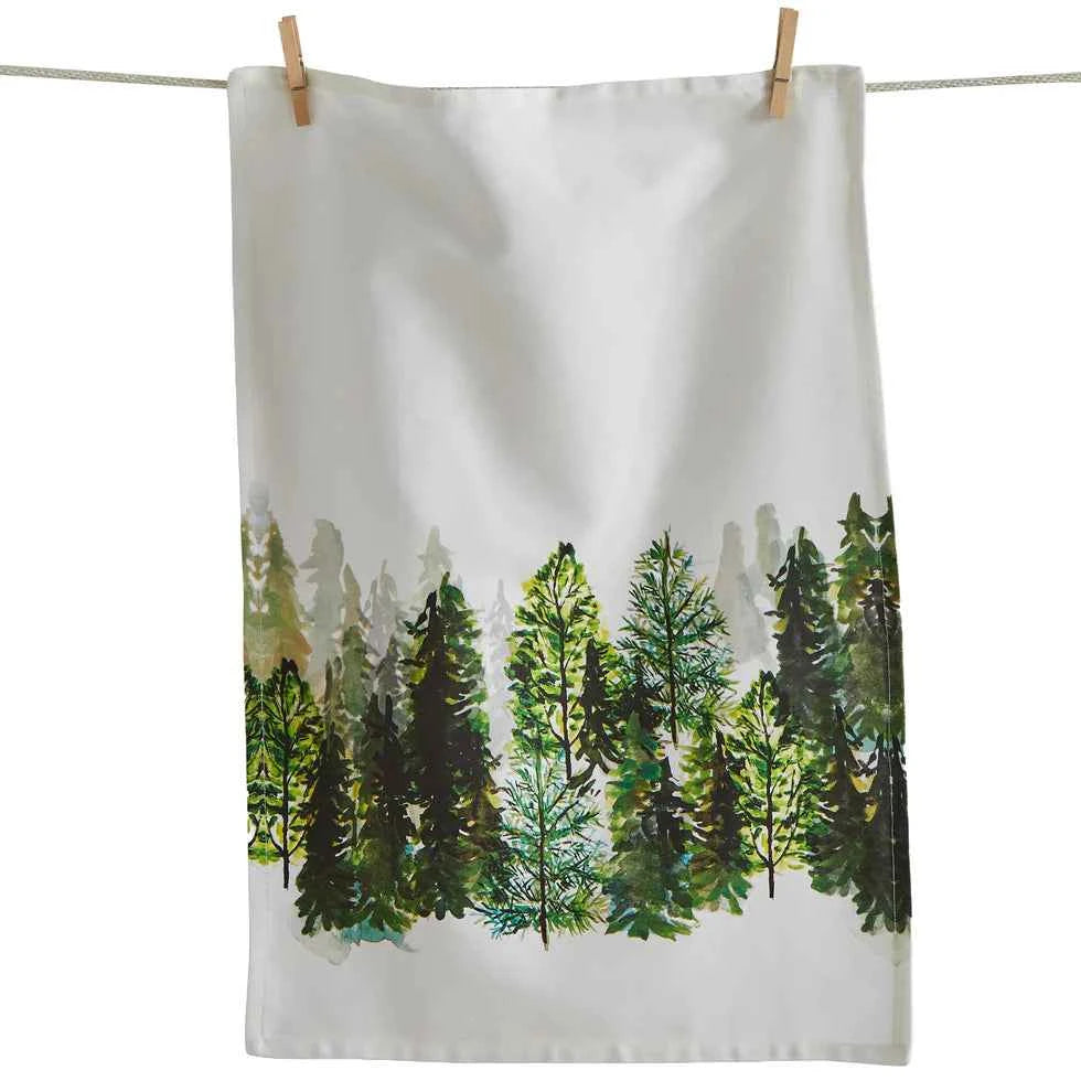 Northern Forest Trees Dishtowel