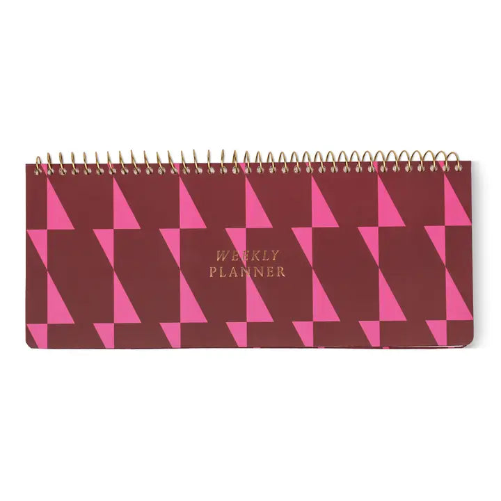 Weekly Planner Pad - Burgundy + Pink