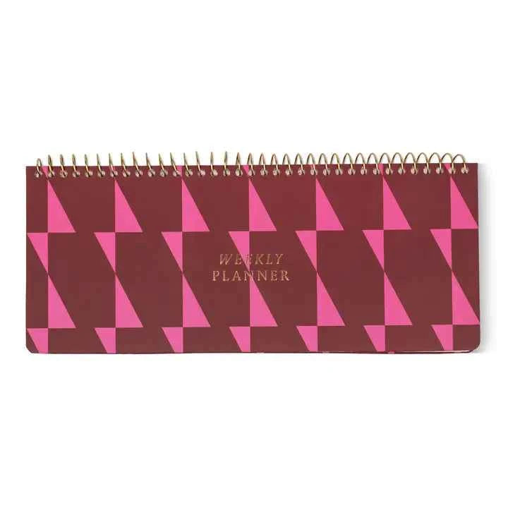 Weekly Planner Pad - Burgundy + Pink