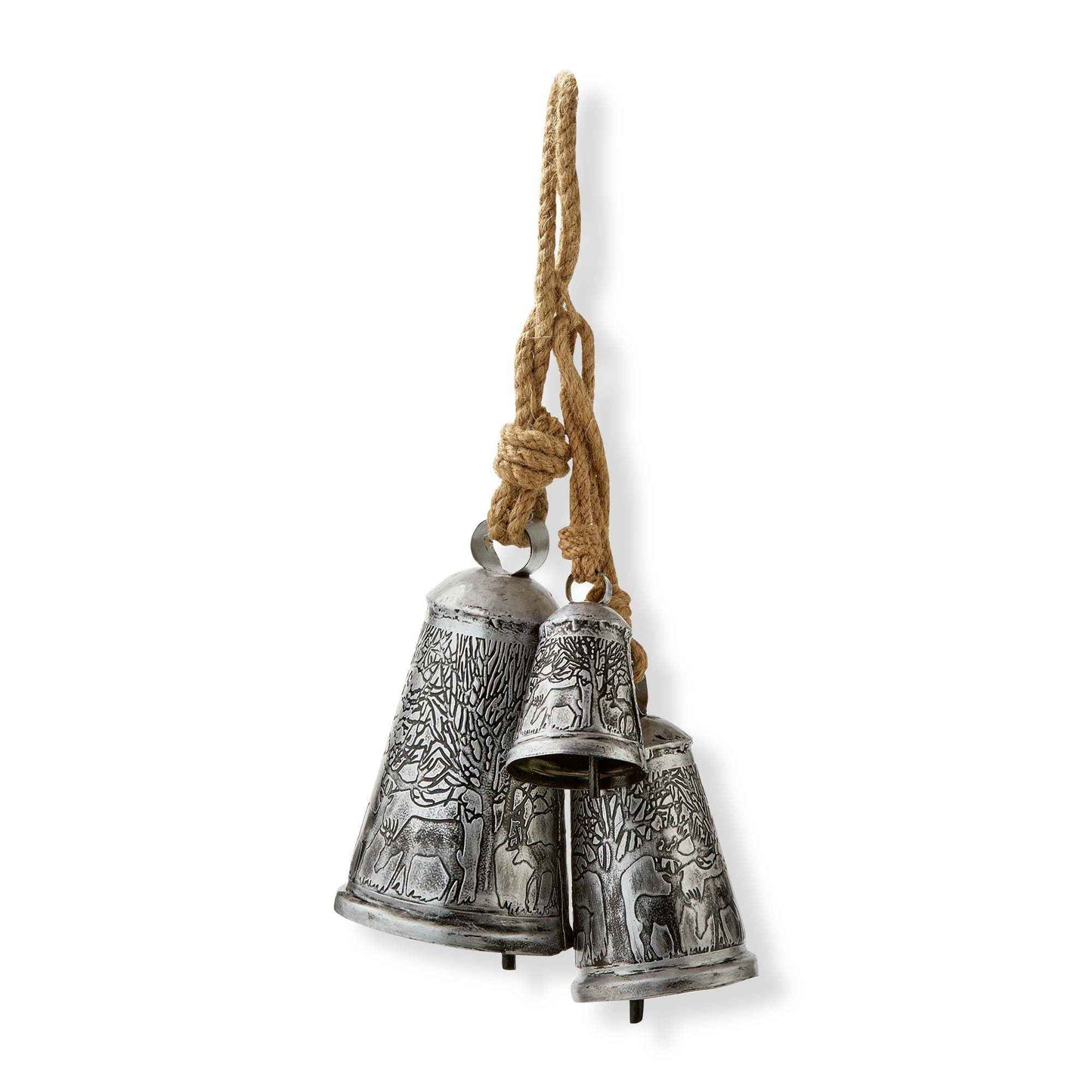 Forest Etched Bell Set Of 3