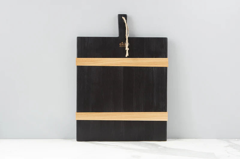 Mod Charcuterie Cheese Board Square, Black