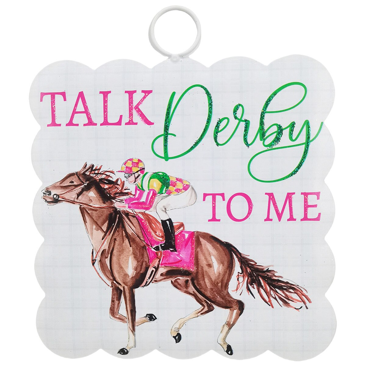 Mini Scallop Metal Art "Talk Derby To Me"