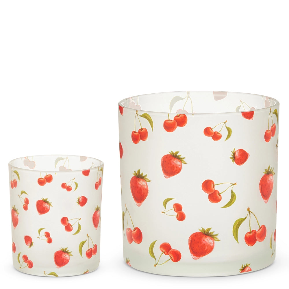 Strawberry Toss Pattern Containers 2 pc
