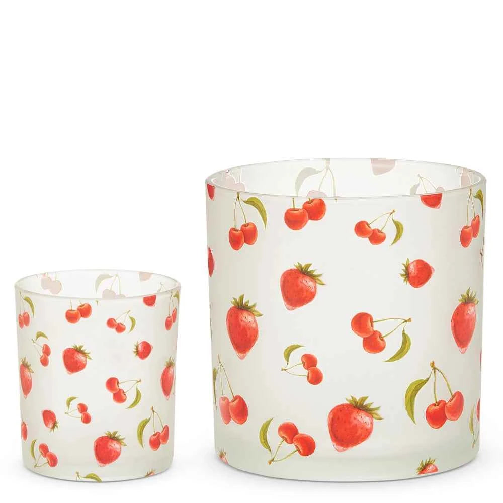Strawberry Toss Pattern Containers 2 pc