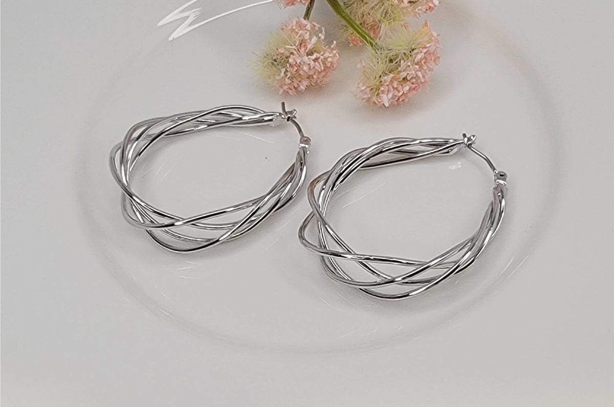 Twisted Hoop Earrings