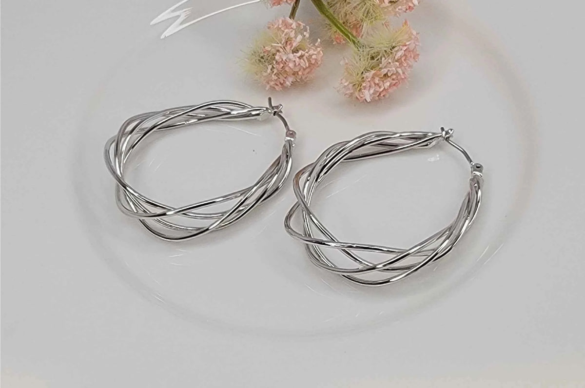 Twisted Hoop Earrings