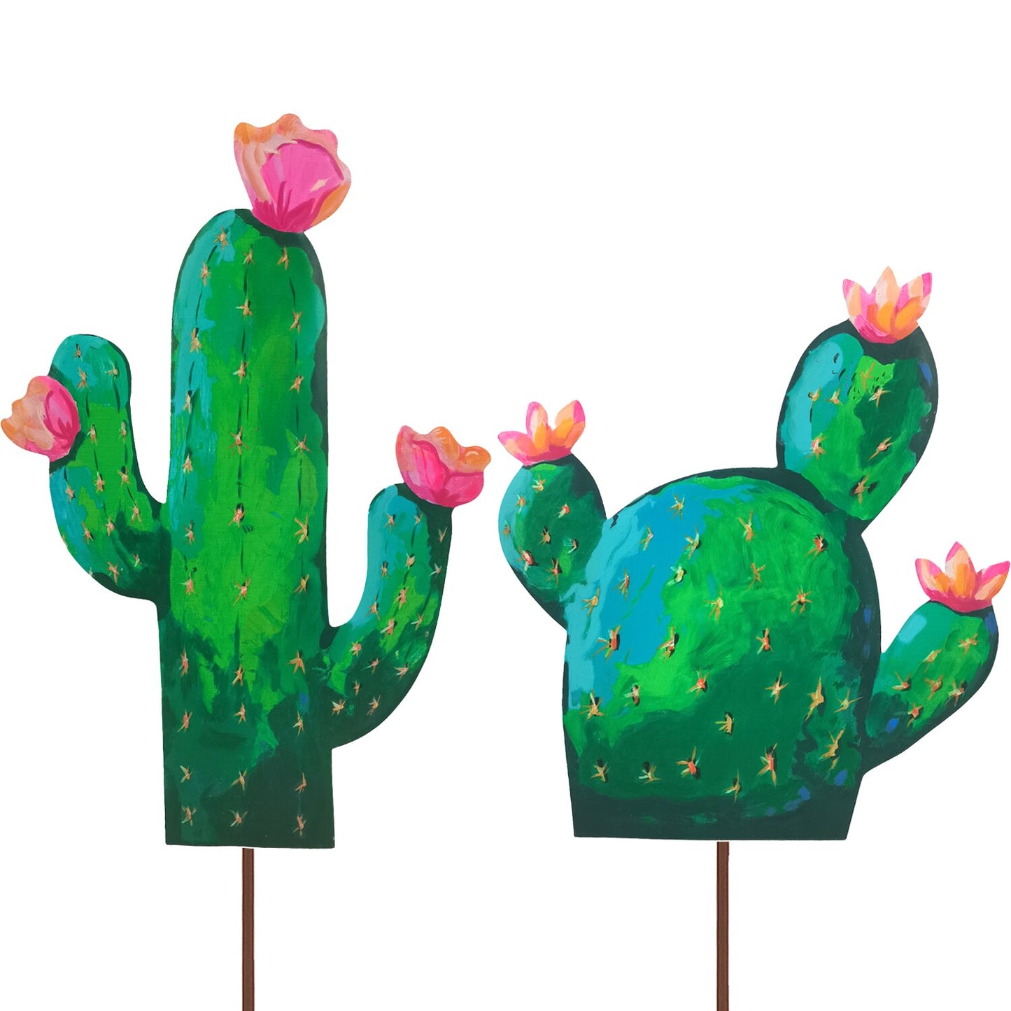 Dark Green Cactus-Set of 2
