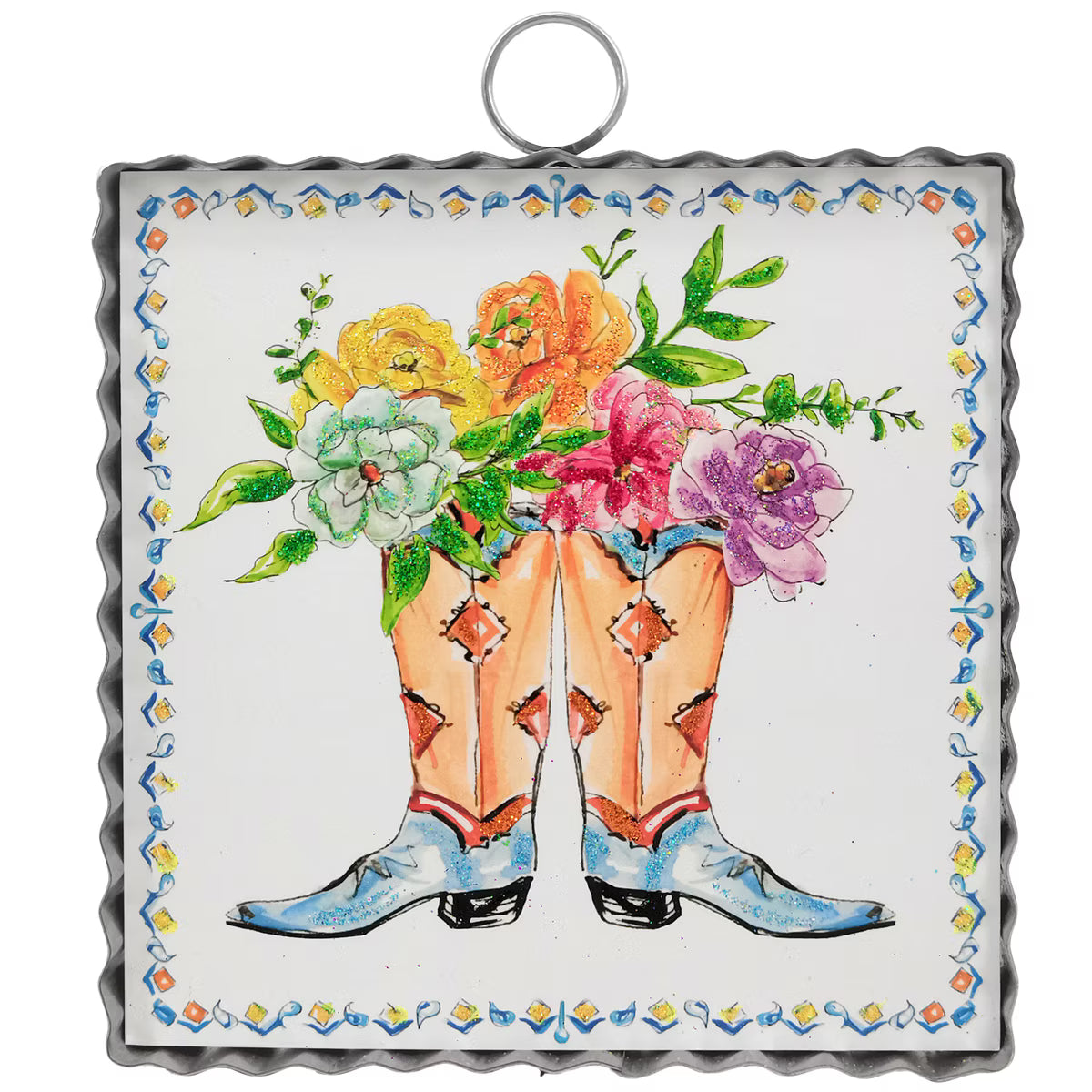 Mini Art Blue Cowboy Boots