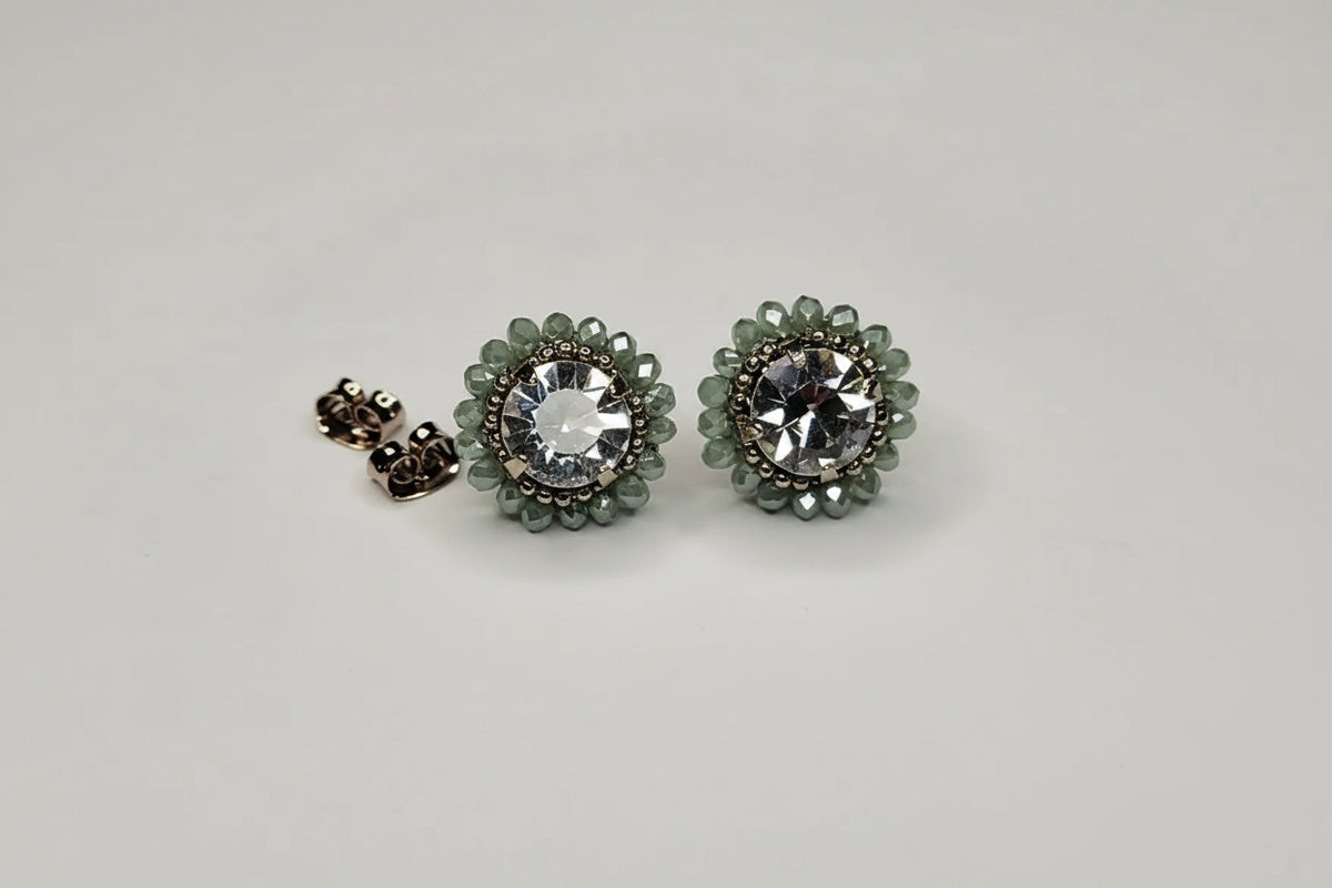 Handmade Crystal Post Earrings