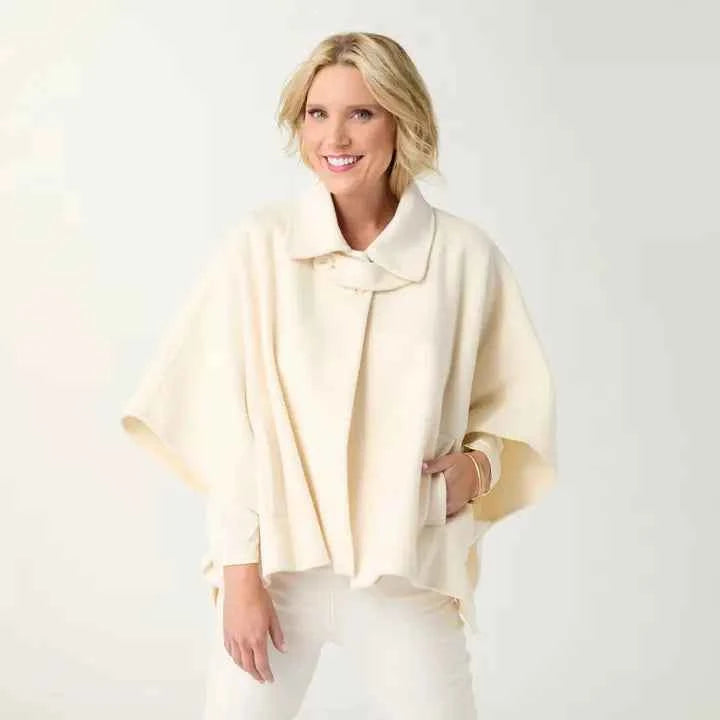 Londyn Short Wrap with Collar