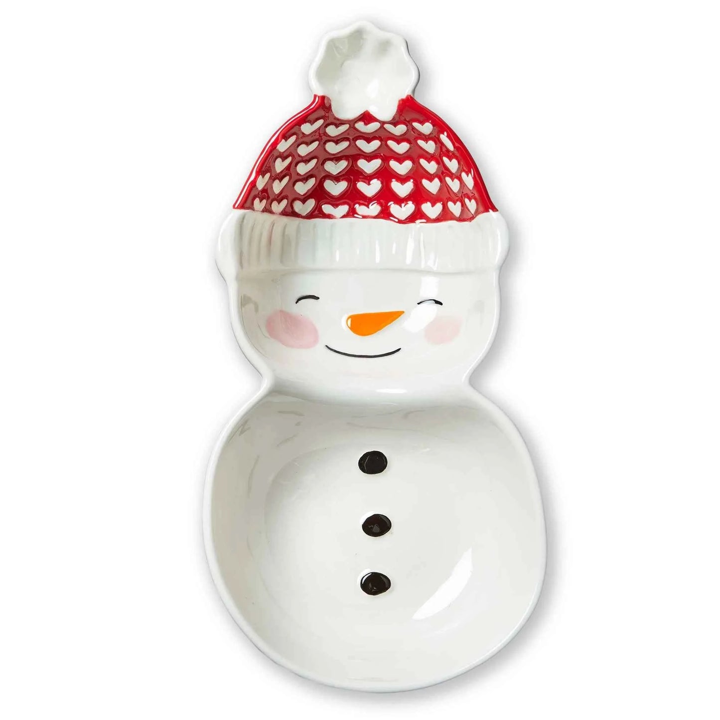 Snowman 2 part Serving dish