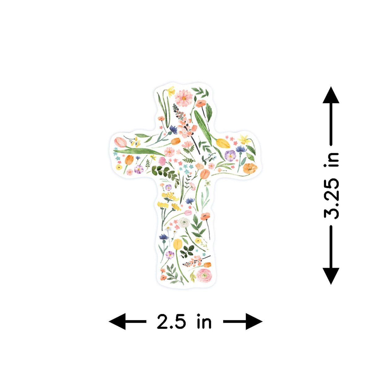 Floral Cross - Stickers