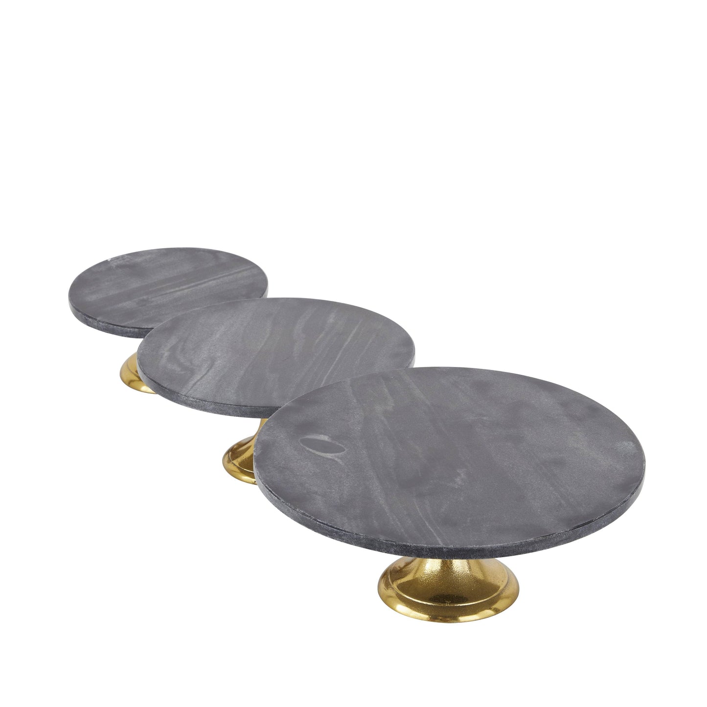 Glam Black Aluminum Metal Cake Stand Set