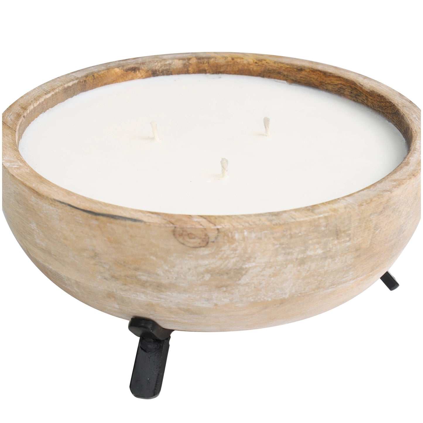 Modern Light Brown Mango Wood Candle