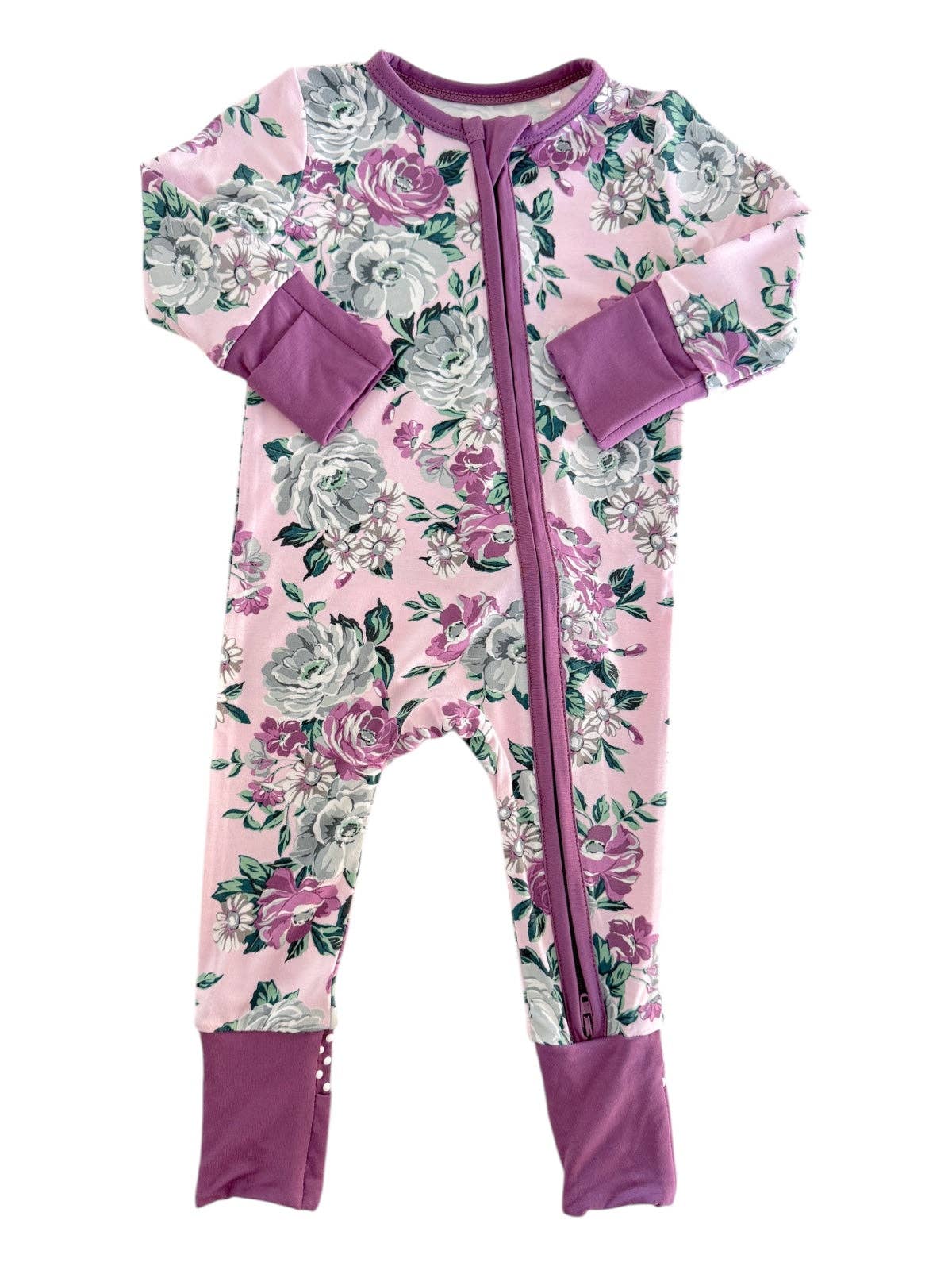 2-Way Zip Romper, Blissful Blossoms: 3 - 6 mo.