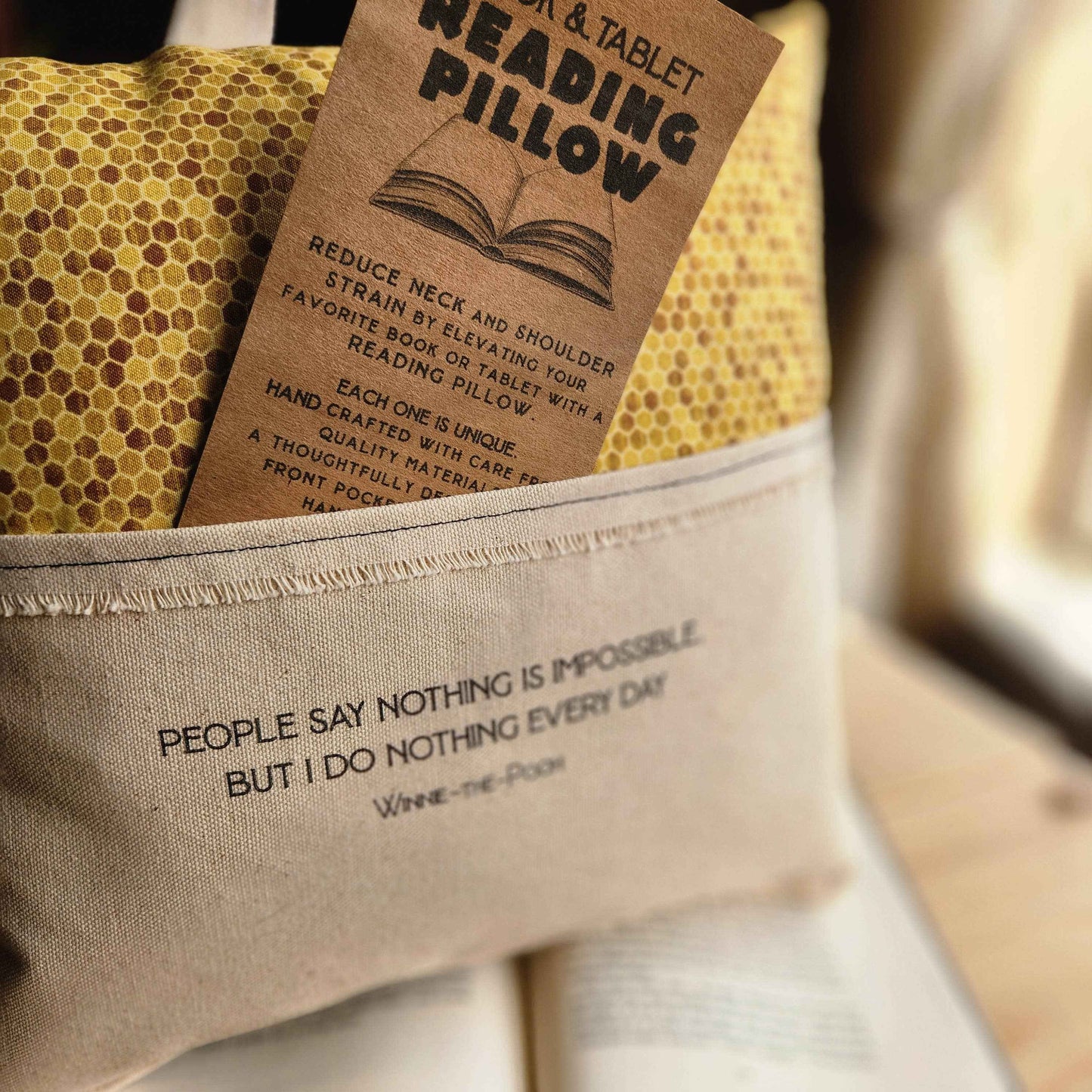Nothing is Impossible... Pooh , Reading Pillow, honeycomb