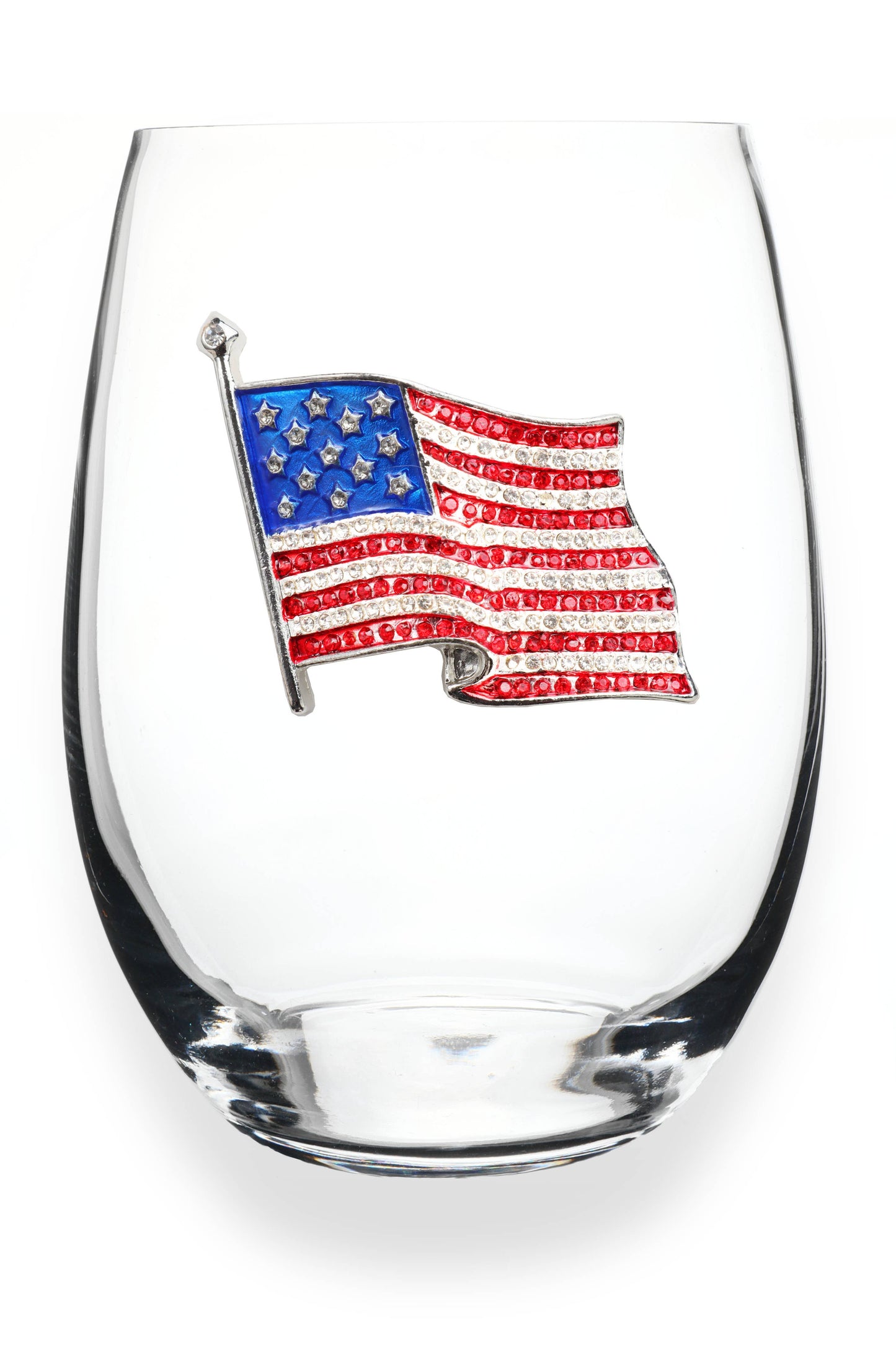 Flag Jewel Wine Glass