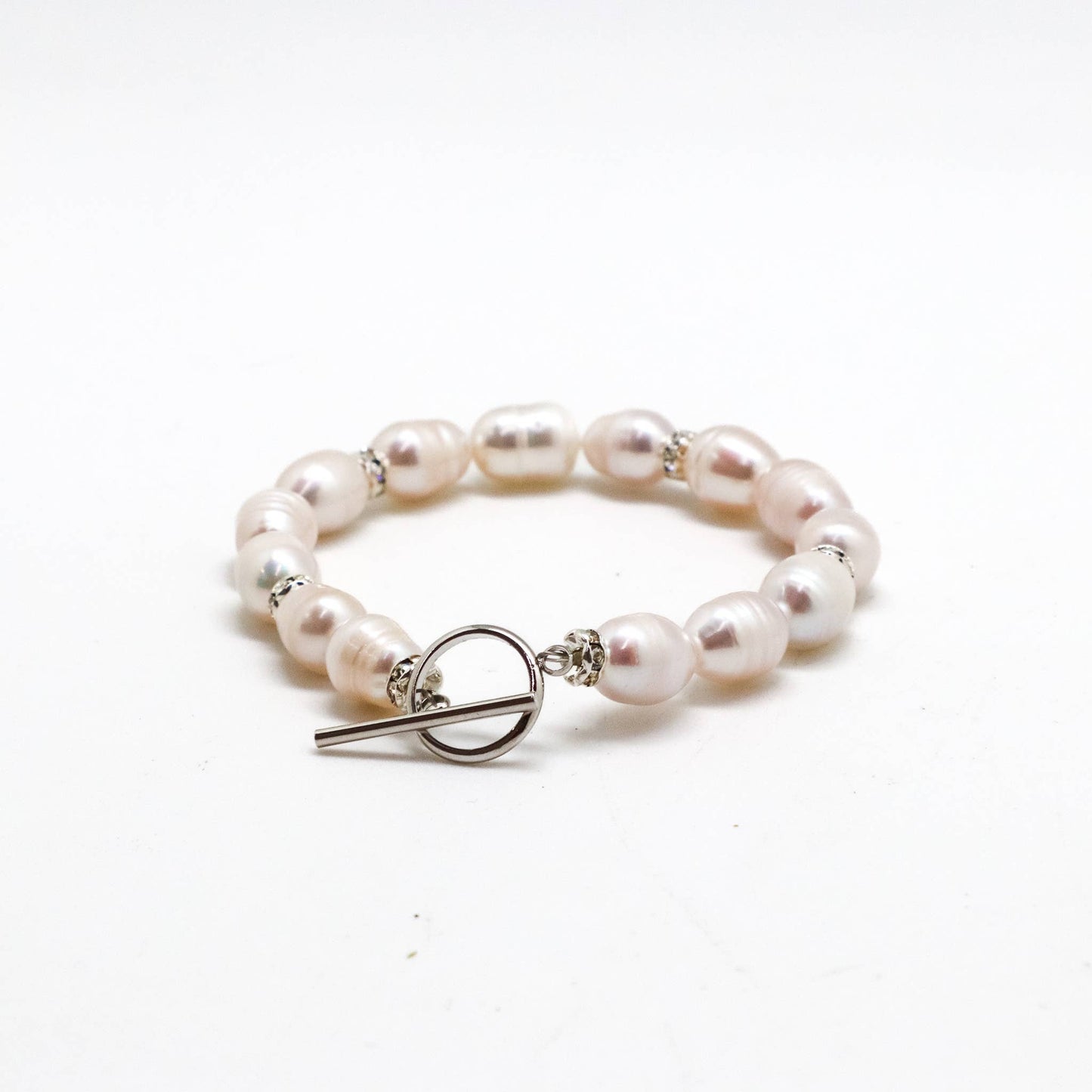 Bracelet Toggle Freshwater Pearls(10mm)w/Sterling Silver