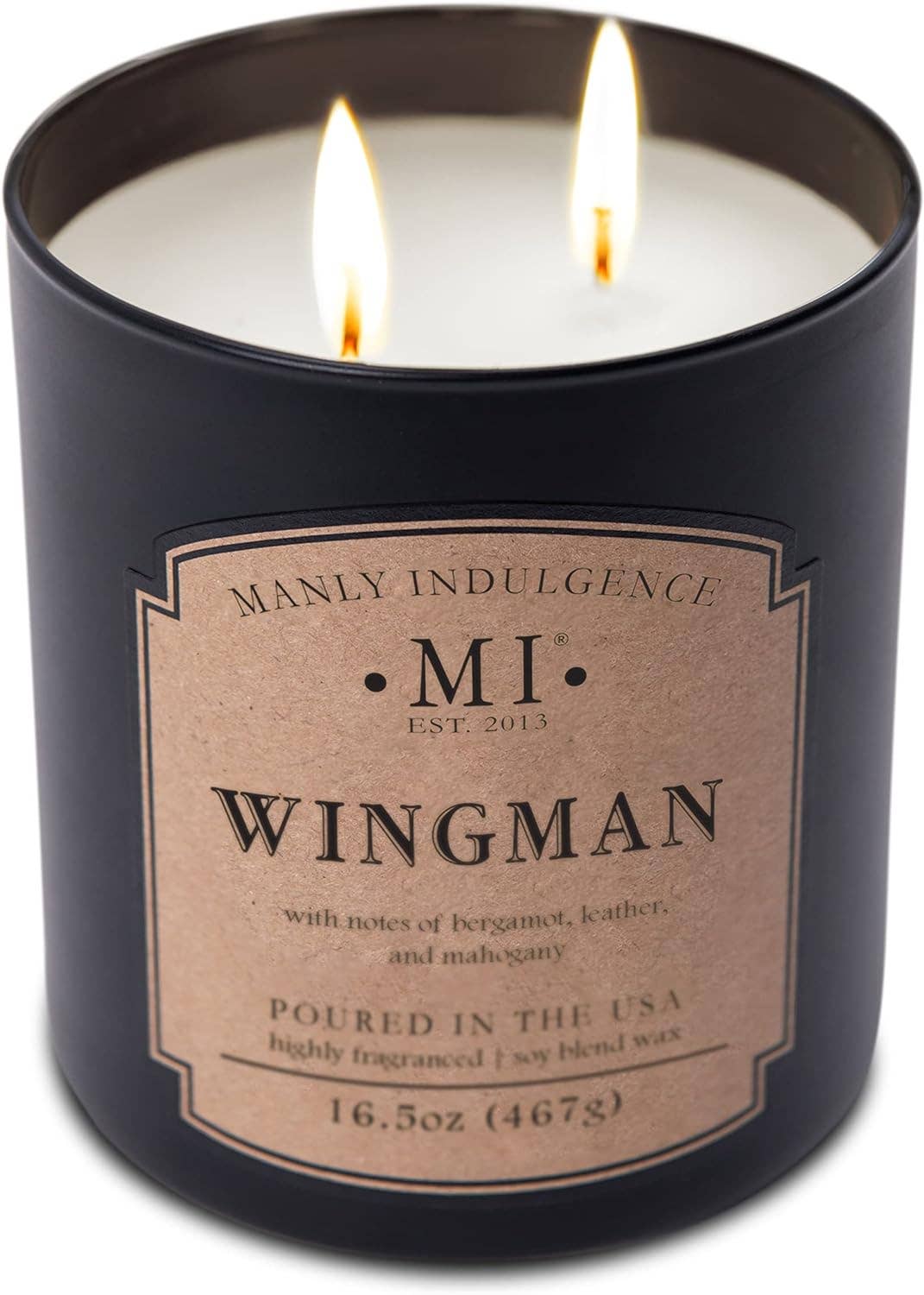 Manly Indulgence Classic+ Wingman, 2 Wick, 16.5 oz