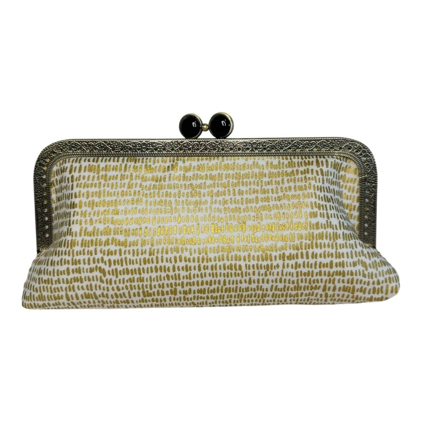 Cell Phone Clutch Metallic Gold on Cream