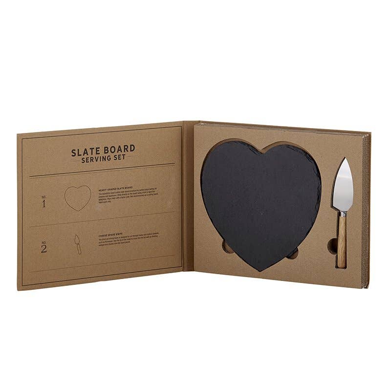 Slate Board Serving Set Book Box