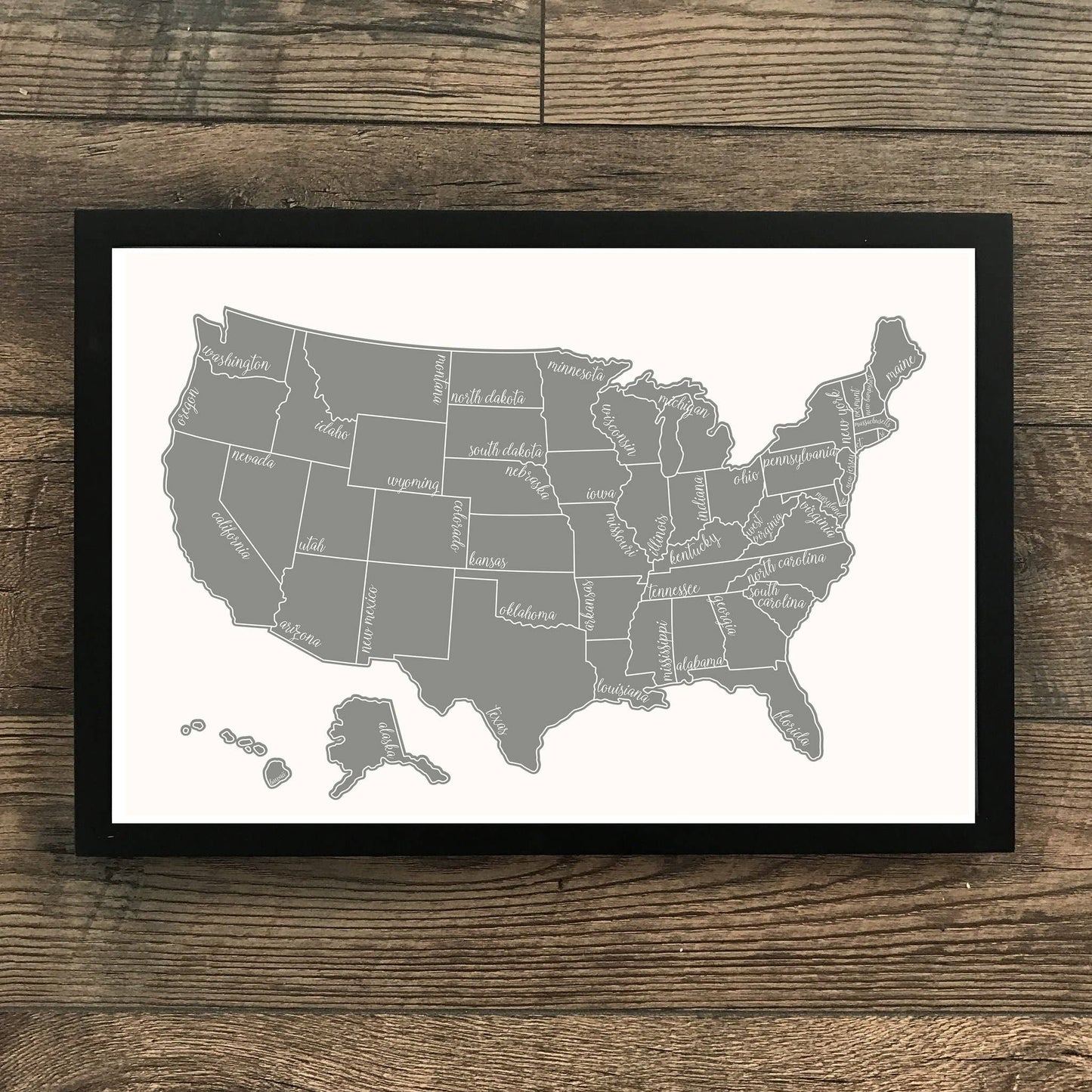 Floral US Scratch Off Map