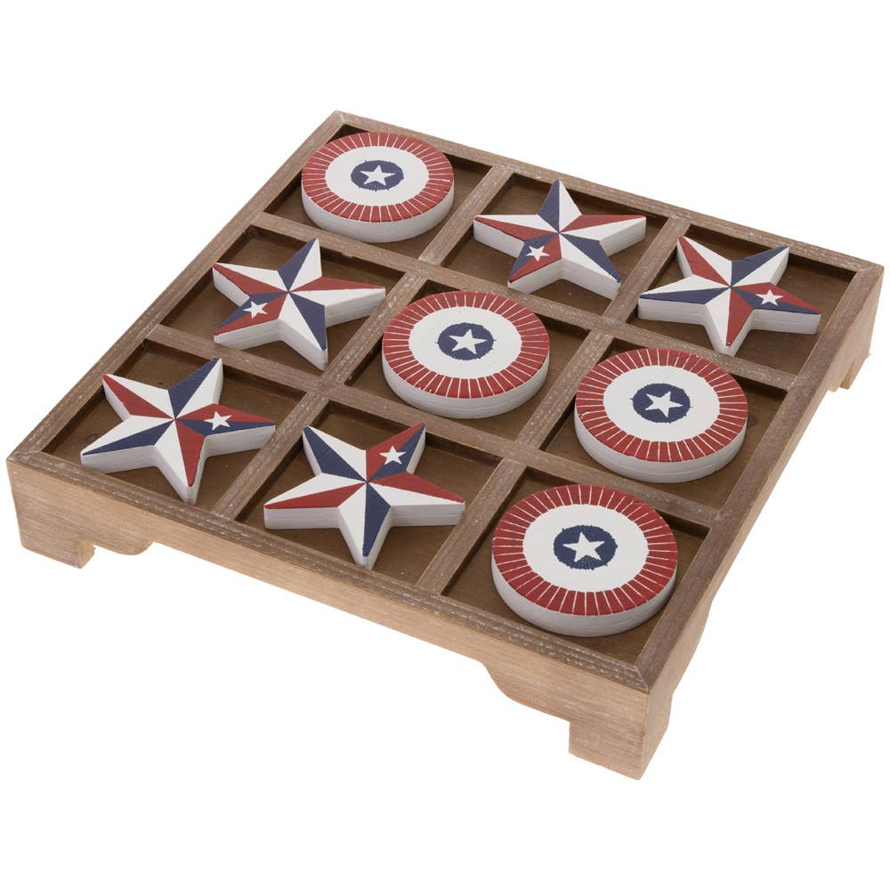 Tabletop Patriotic Tic Tac Toe Game