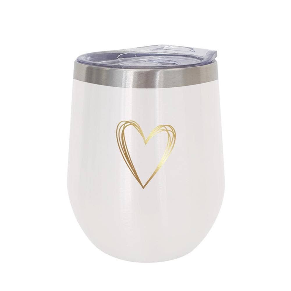 WINE/BEVERAGE TUMBLER-PURE HEART, GOLD