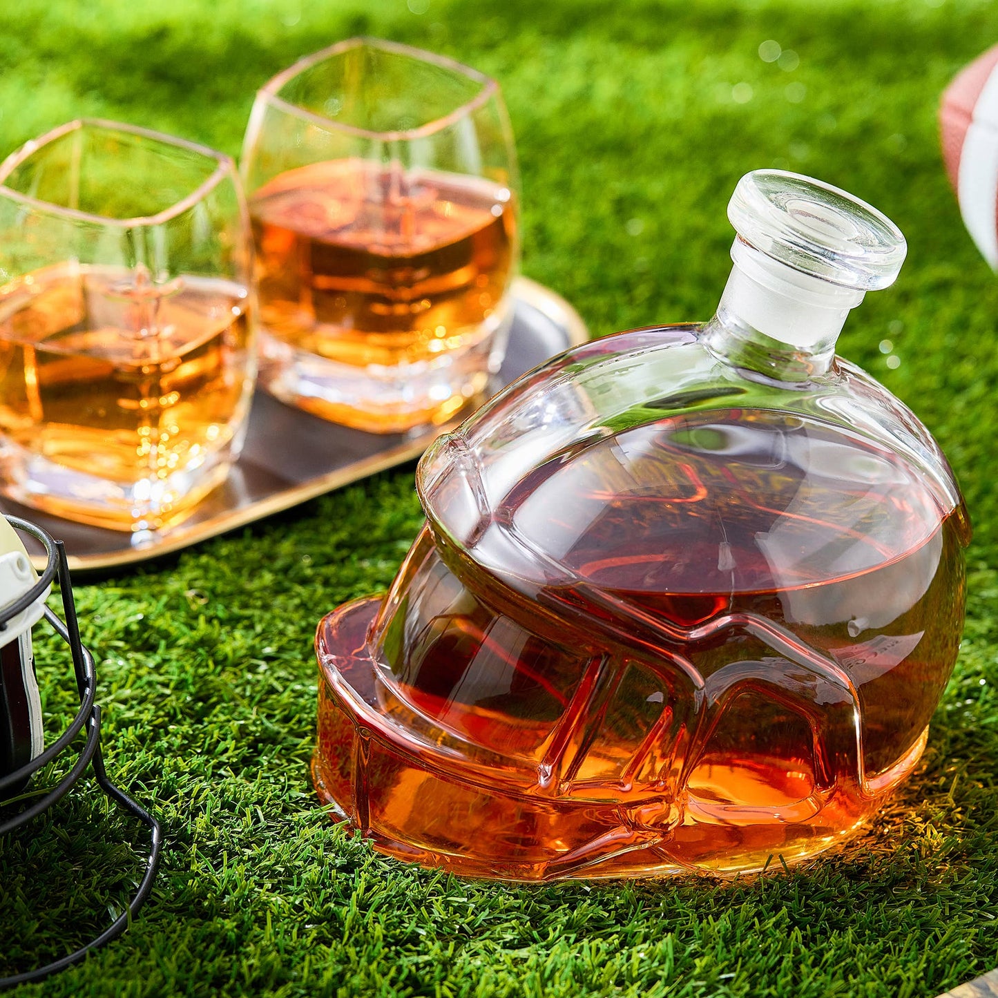 CRAFTGEN - Football Whiskey Decanter - Gifts for Him Husband Boyfriend