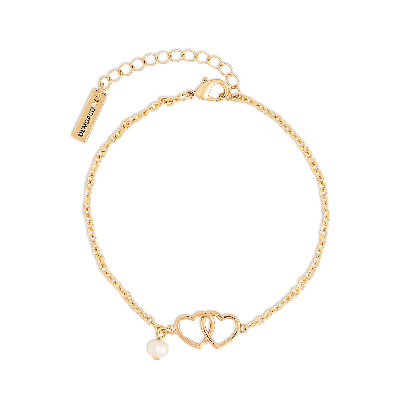 Bracelet Gold Double Heart
