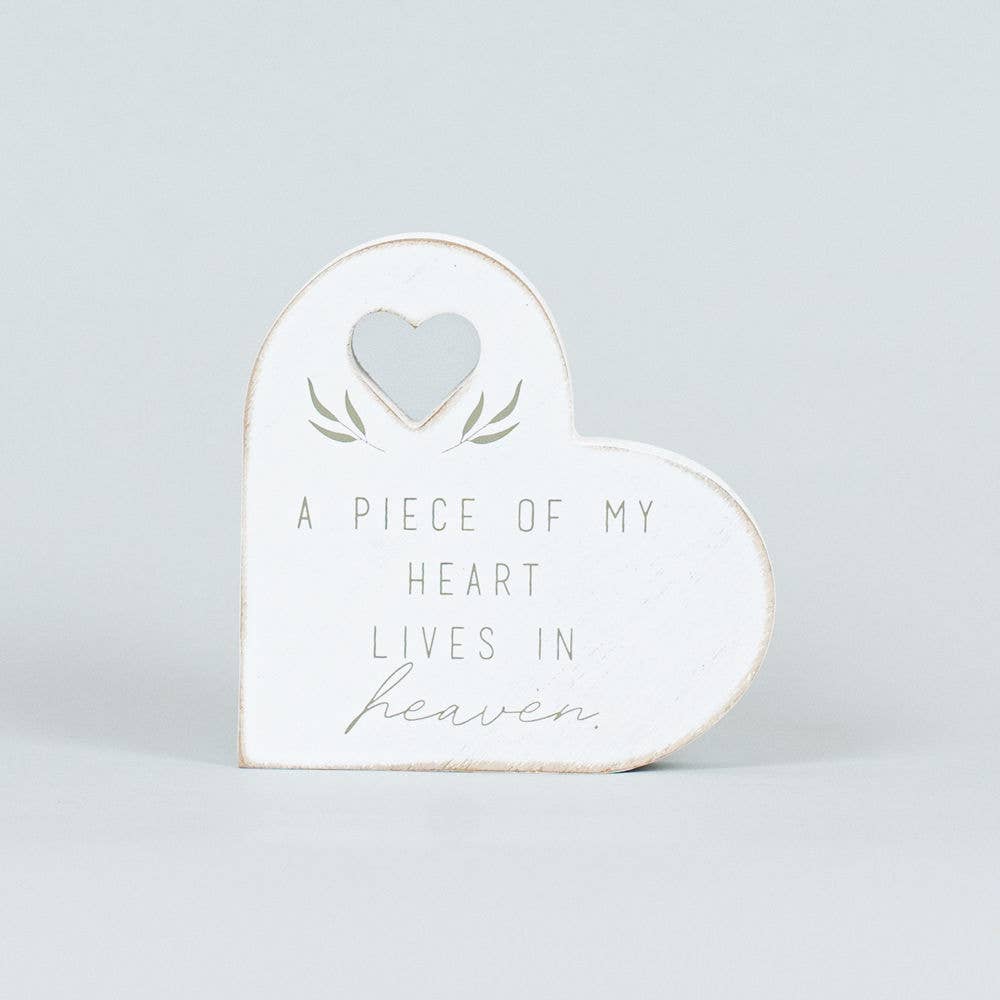 4x4x1 chunky wood shape-PIECE HEART-SYMPATHY