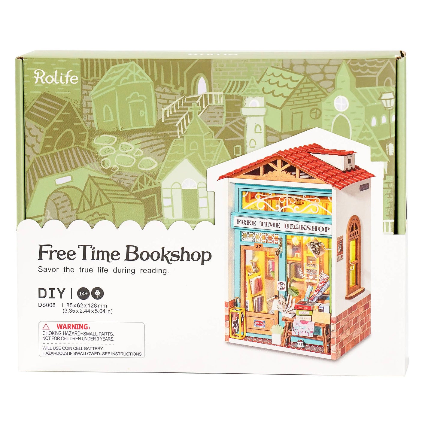 Hands Craft - DIY Miniature House Kit: Free Time Bookshop