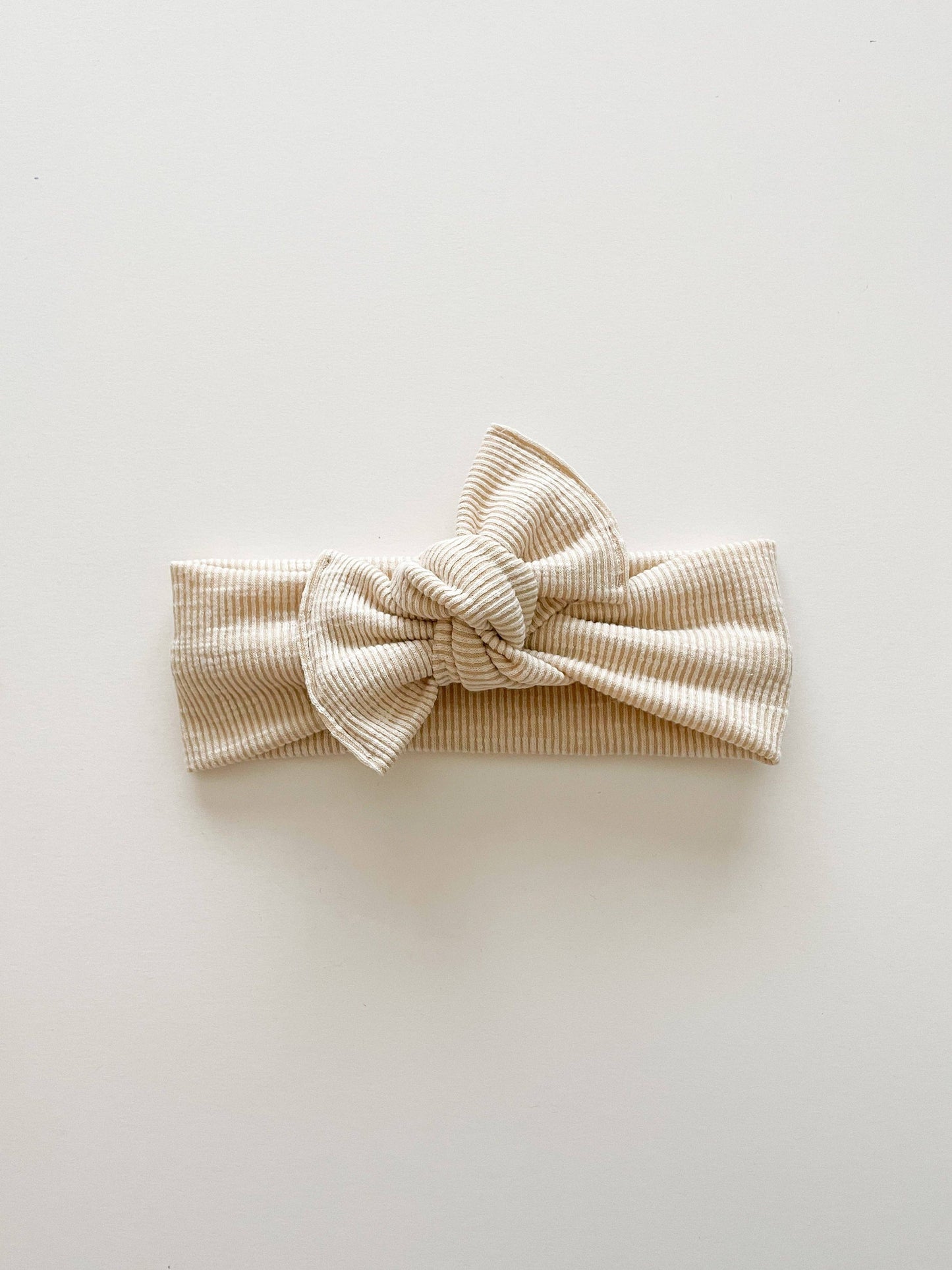 Boosh Baby - Champagne Ribbed Tie On Headwrap